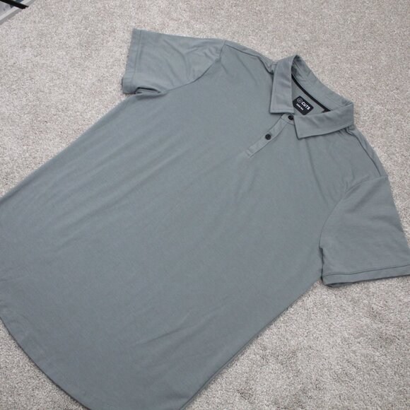 Cuts Curve-Hem Polo Shirt Adult 2XL XXL Green PYCA Pro Short Sleeve Pullover - Picture 3 of 13